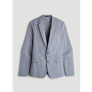 American Tall Blazer Mens 50T Blue Stretch Linen Blend Unconstructed Tall